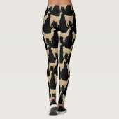 Llama Champagne Gold Glitzer Glitzern Leggings (Rückseite)