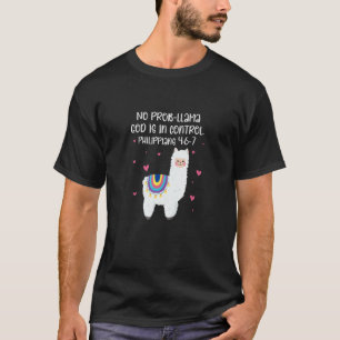 Llama Christlich No Prob Llama God in Kontrolle Bi T-Shirt
