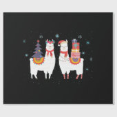 Llama Christmas - Alpaca Weihnachten Geschenkpapier (Flach)