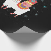 Llama Christmas - Alpaca Weihnachten Geschenkpapier (Ecke)