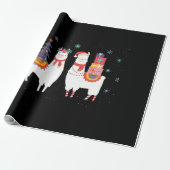 Llama Christmas - Alpaca Weihnachten Geschenkpapier (Ungerollt)