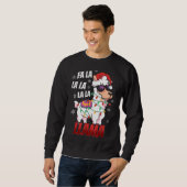 Llama Christmas  Fa La La Llama  Xmas Lights Sweatshirt (Vorne ganz)