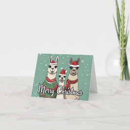 Llama Christmas Feiertagskarte