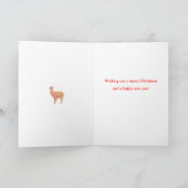 Llama Christmas Feiertagskarte (Innenseite)