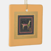 Llama Christmas Flat Tile Keramikornament (Rechts)
