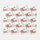 Llama Christmas Fleecedecke (Vorderseite (Horizontal))