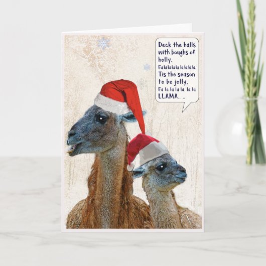 Llama Christmas Grußkarte Deck Feiertagskarte (Vorderseite)