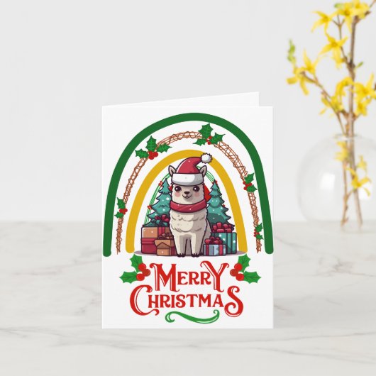 Llama Christmas Karte (Gelbe Blume)