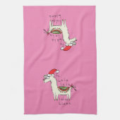 Llama Christmas Kids Niedlich Funny Geschirrtuch (Vertikal)