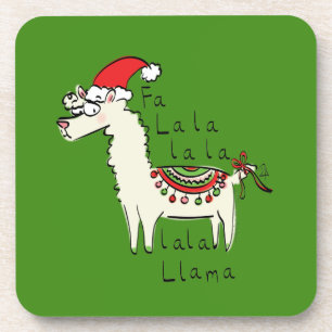 Llama Christmas Kids Niedlich Funny Getränkeuntersetzer