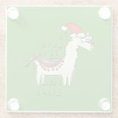 Llama Christmas Kids Niedlich Funny Glasuntersetzer (Rückseite)