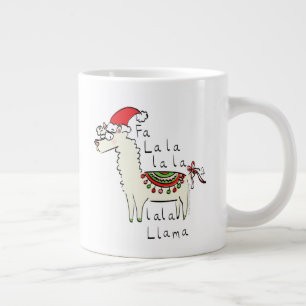 Llama Christmas Kids Niedlich Funny Jumbo-Tasse