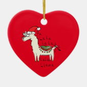 Llama Christmas Kids Niedlich Funny Keramik Ornament (Vorne)