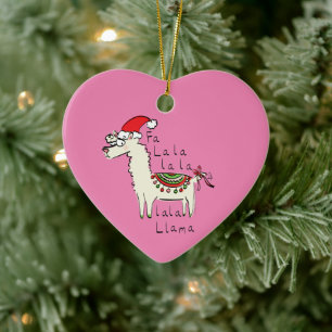 Llama Christmas Kids Niedlich Funny Keramik Ornament