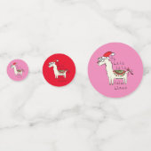 Llama Christmas Kids Niedlich Funny Konfetti (Vorderseiten)
