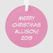 Llama Christmas Kids Niedlich Funny Ornament (Rückseite)