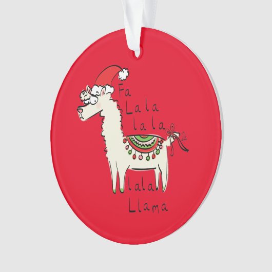 Llama Christmas Kids Niedlich Funny Ornament (Vorderseite)