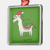 Llama Christmas Kids Niedlich Funny Ornament Aus Metall (Links)