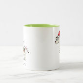 Llama Christmas Kids Niedlich Funny Zweifarbige Tasse (Mittel)