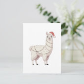 Llama Christmas Lights Sturdy Animals Lover Alpaca Einladungspostkarte (Stehend Vorderseite)