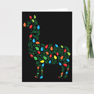Llama Christmas Lights Sturdy Animals Lover Alpaca Karte
