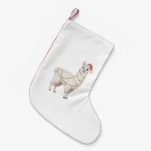 Llama Christmas Lights Sturdy Animals Lover Alpaca Kleiner Weihnachtsstrumpf (Vorderansicht (hängend))
