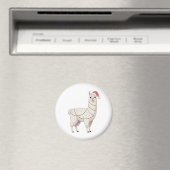 Llama Christmas Lights Sturdy Animals Lover Alpaca Magnet (In Situ (Geschirrspüler))