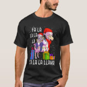 Llama Christmas Pajama Panda Koala Lover T-Shirt (Vorderseite)