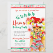 Llama Christmas Party Einladung