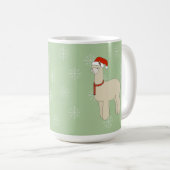 Llama Christmas Snowflakes Kaffeetasse (VorderseiteRechts)
