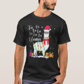 Llama Christmas Sweater Fa La Lama Funny X-Mas T-Shirt (Vorderseite)