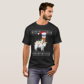Llama Christmas Tree Funny Ugly Christmas Sweater T-Shirt (Vorne ganz)