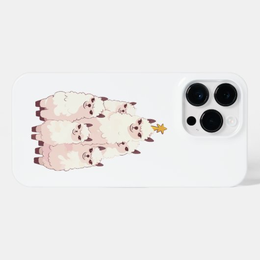 LLAMA CHRISTMAS TREE iPhone HÜLLE (Rückseite (Horizontal))