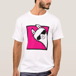 Llama Cool Guckende Sonnenbrille Flauschiges Alpak T-Shirt