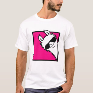 Llama Cool Guckende Sonnenbrille Flauschiges Alpak T-Shirt