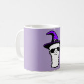 Llama Cool Witch Hat Sunglasses Furry Alpaca Fun Kaffeetasse (Vorderseite Links)