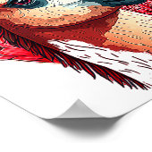 Llama Cute Alpaca Valentines Day Animal Poster (Ecke)