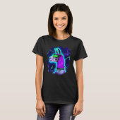 Llama Cyborg Robot Llama Cool Artistic Retro Alpac T-Shirt (Vorne ganz)