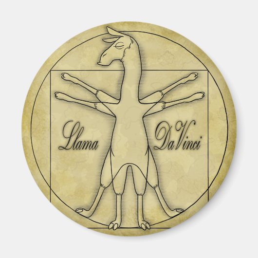 Llama Da Vinci Magnet (Vorne)