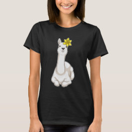 Llama Daffodil Blume T-Shirt
