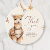 Llama danke dir Baby Dusche Geschenkanhänger (Vorderseite)