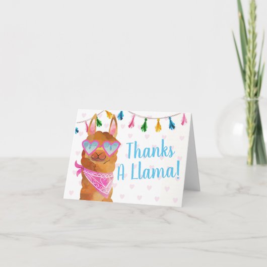 Llama danke Ihnen, dass Sie Karten haben (Vorderseite)