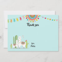 Llama Danke Karte Duwer Fiesta Cactus Mexican