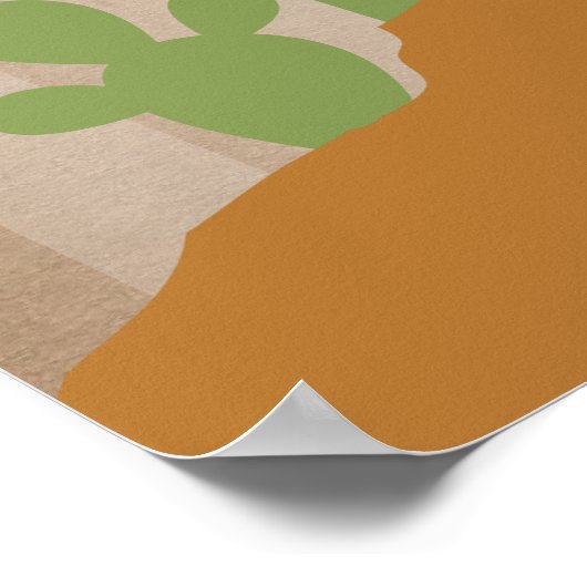 Llama Desert Cactus Girl Baby Shower Poster (Ecke)