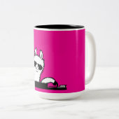 Llama DJ Cool Party Music Mixing Animal Sunglasses Zweifarbige Tasse (VorderseiteRechts)