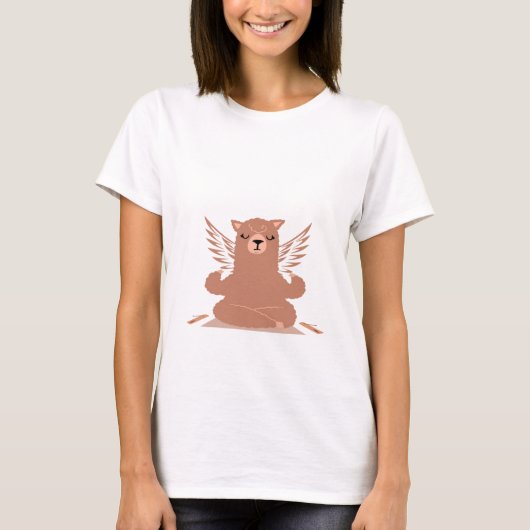 Llama Doing Yoga T-Shirt (Vorderseite)