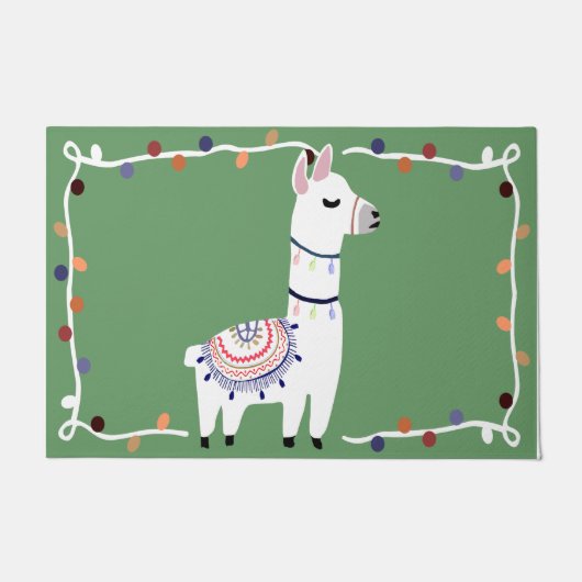 Llama Doormat, Lazy Animal Doormat Fußmatte (Vorderseite)