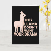 Llama Drama Lustigen Sprüche Niedlicher Tiere Llam Karte (Gelbe Blume)
