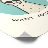 Llama Drama Poster (Ecke)