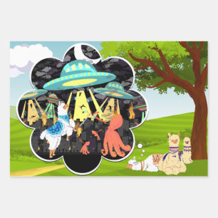 Llama Dreams Wrapping Paper Geschenkpapier Set